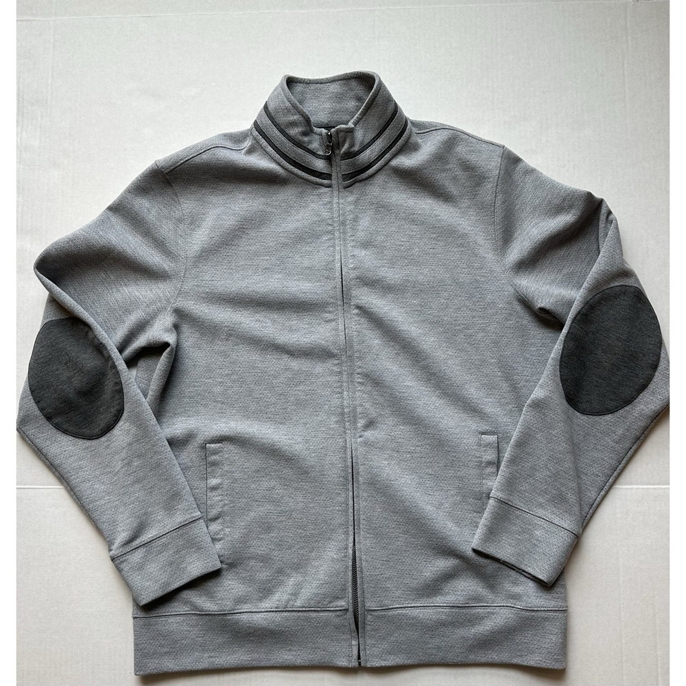 Joseph Abboud Limited Edition Gray Bomber Track Jacket Full Zip Mens Medium